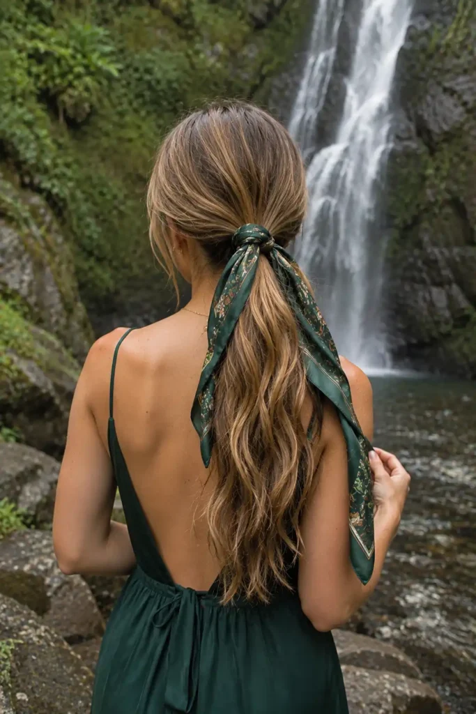 Silk Scarf Ponytail
