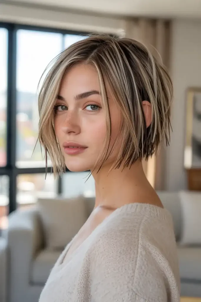 Razor-Cut Layered Bob