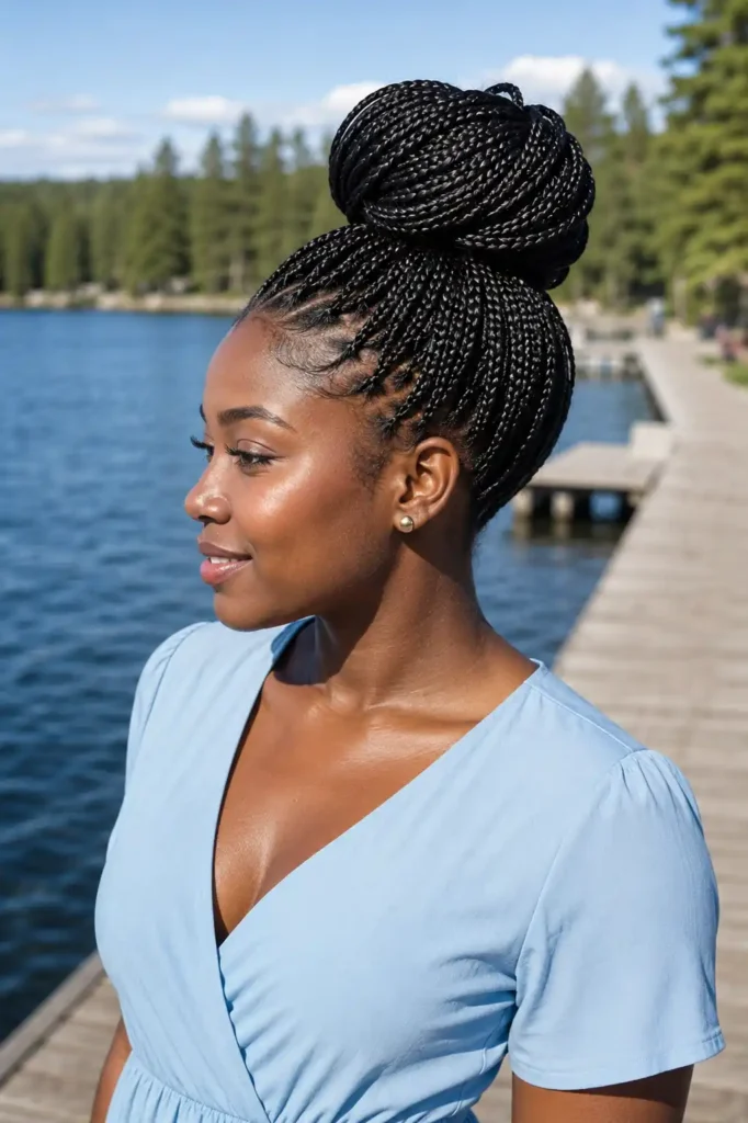 High Braided Bun