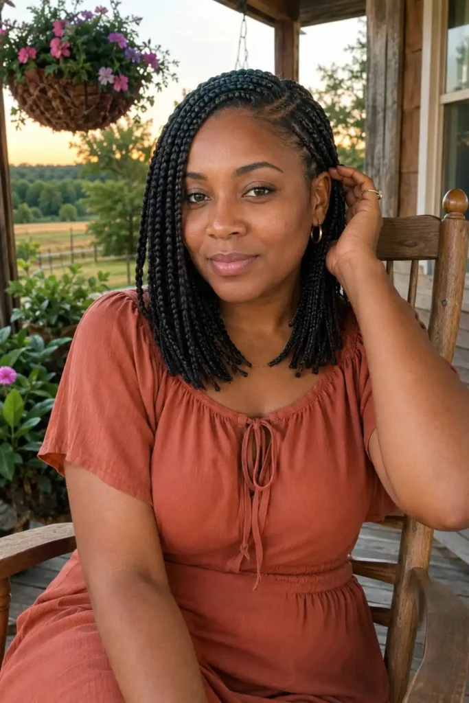 Shoulder-Length Box Braids