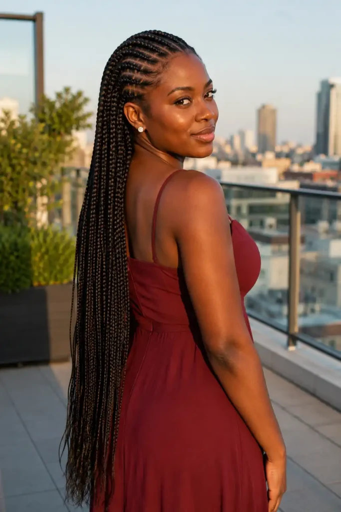Cornrows into Box Braids