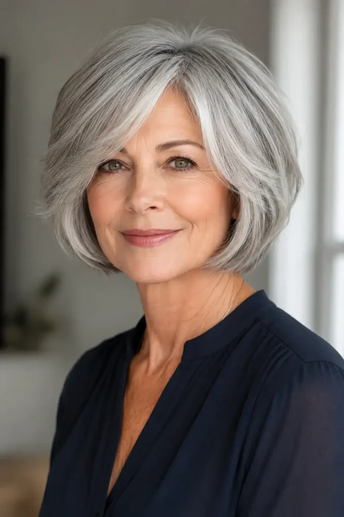 Layered Gray Bob