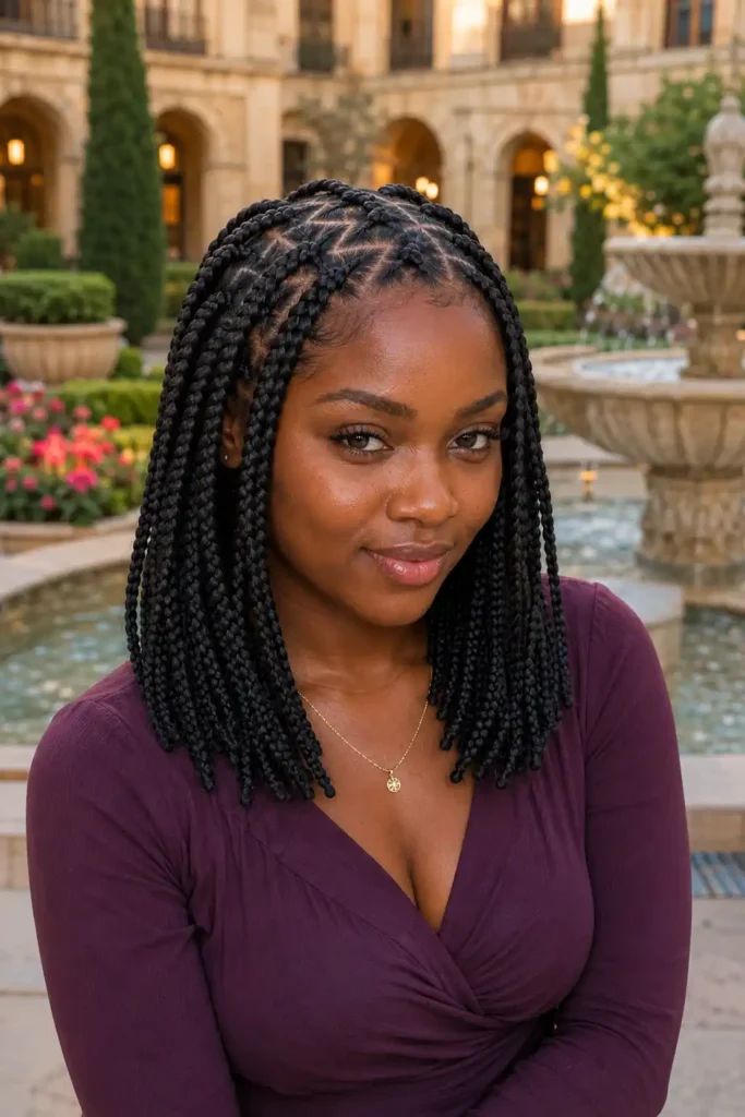 Zigzag Part Box Braids