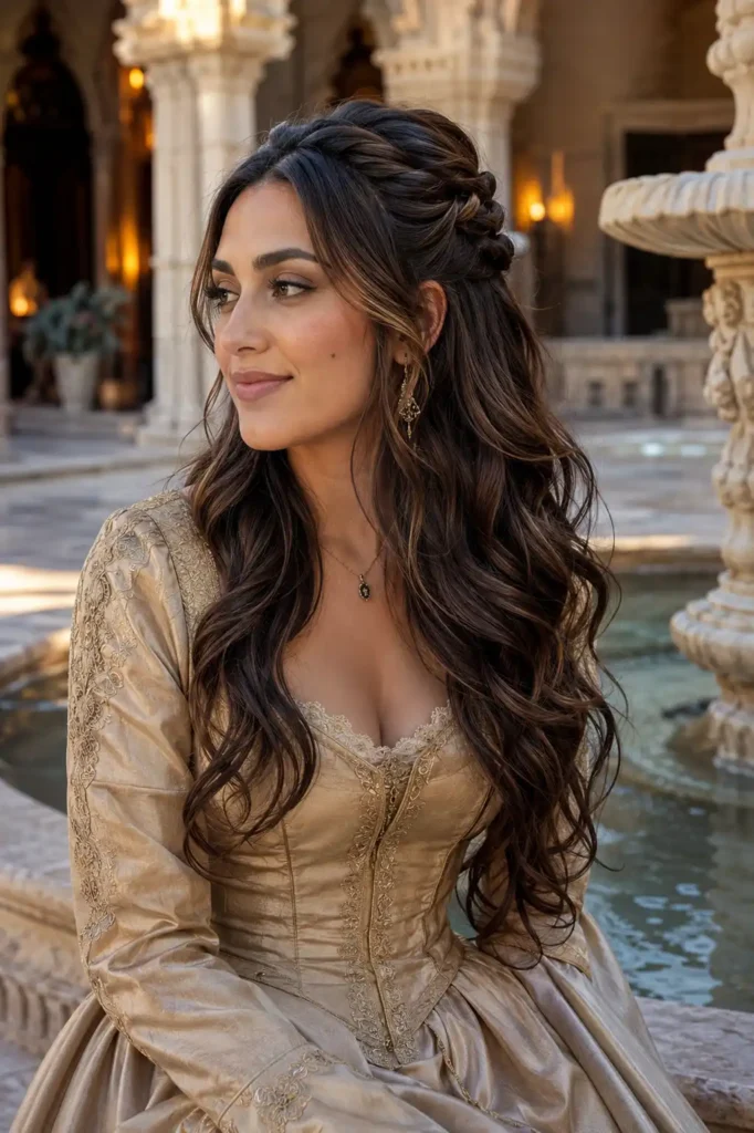 Half-Up Twisted Princess Hairstyle