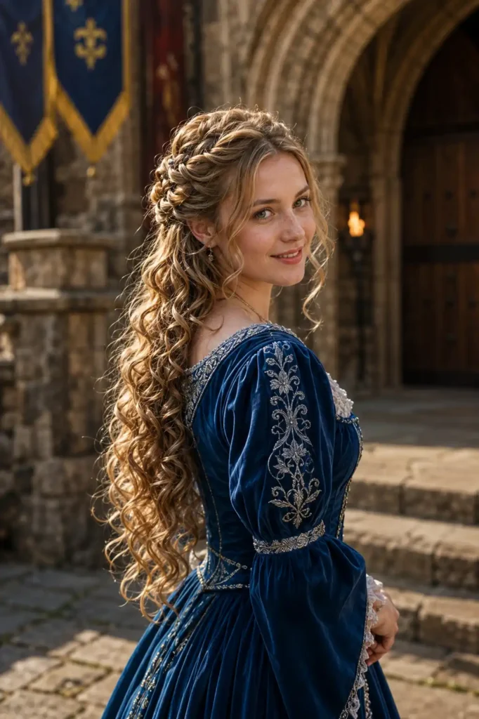 Twisted Crown with Cascading Ringlets