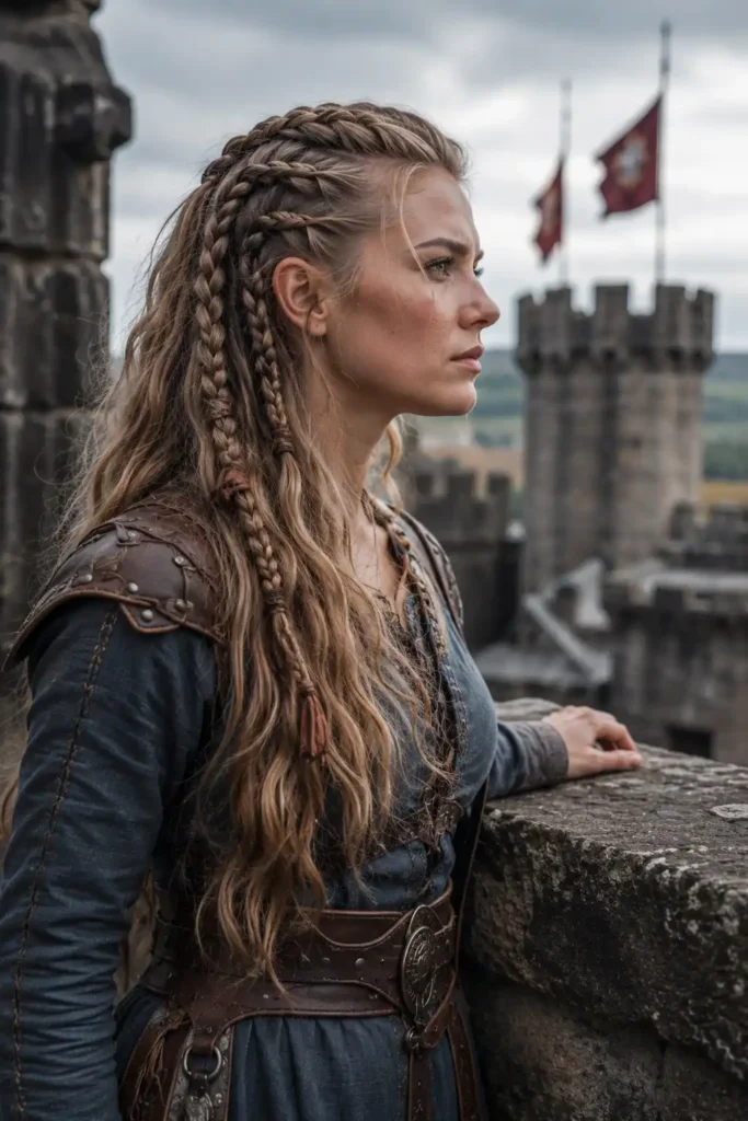 Viking-Inspired Side Braids