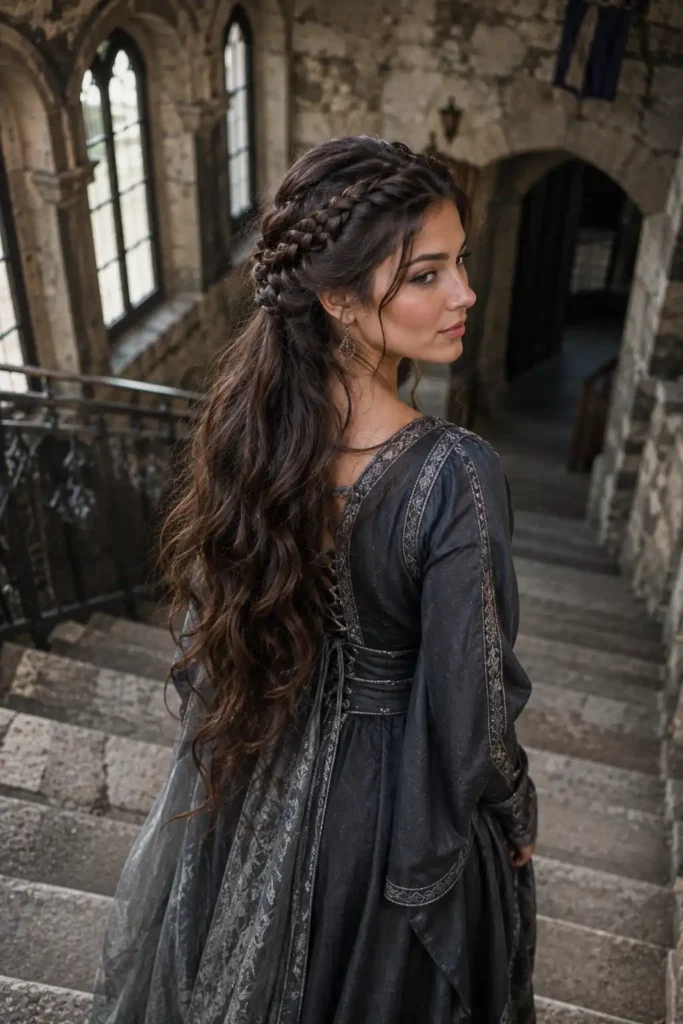 Lace Braid with Flowing Hair