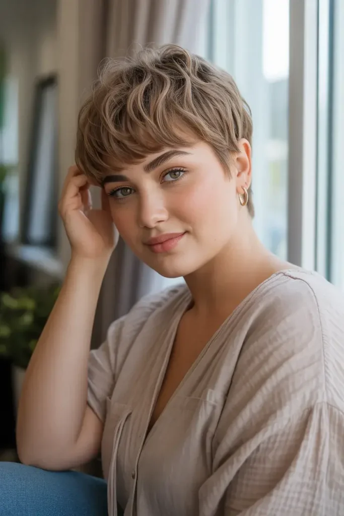 Pixie Cut with Wispy Bangs