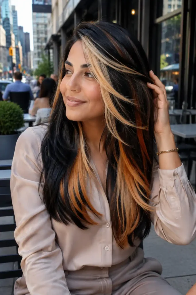Calico Hair on a Dark Black Base
