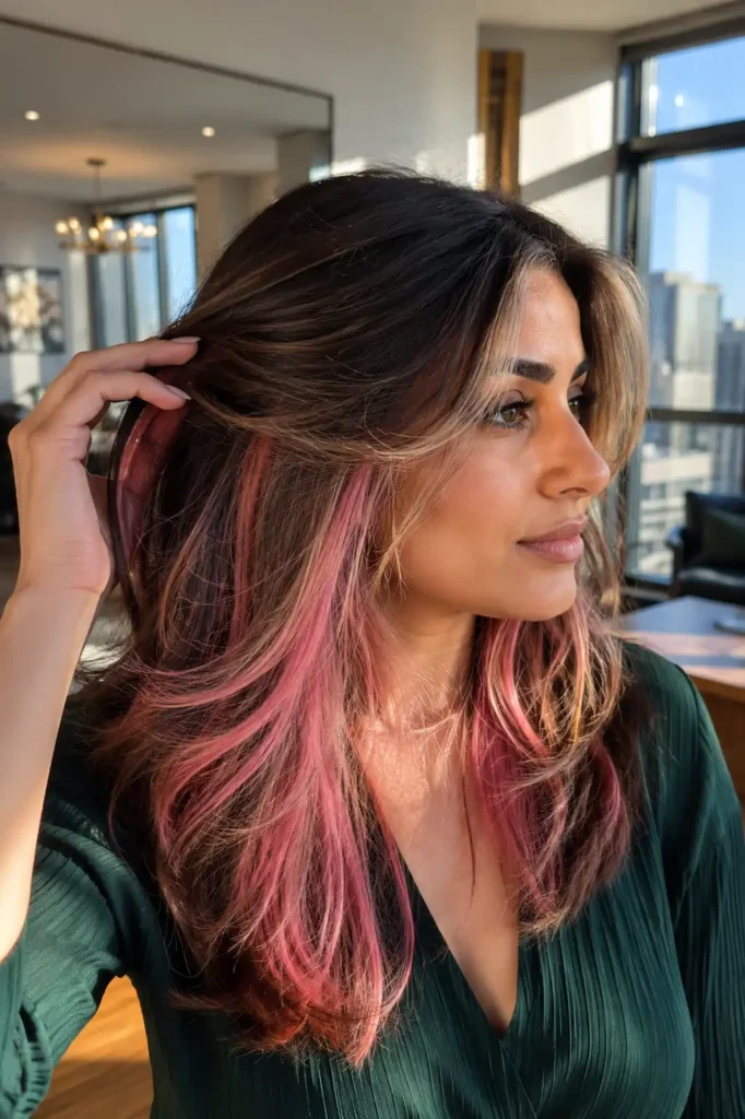 Pink Peekaboo Neapolitan Hair