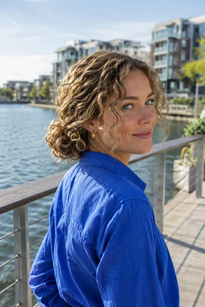 Low Curly Bun