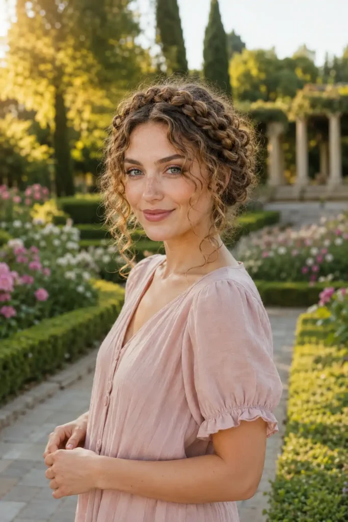 Curly Crown Braid
