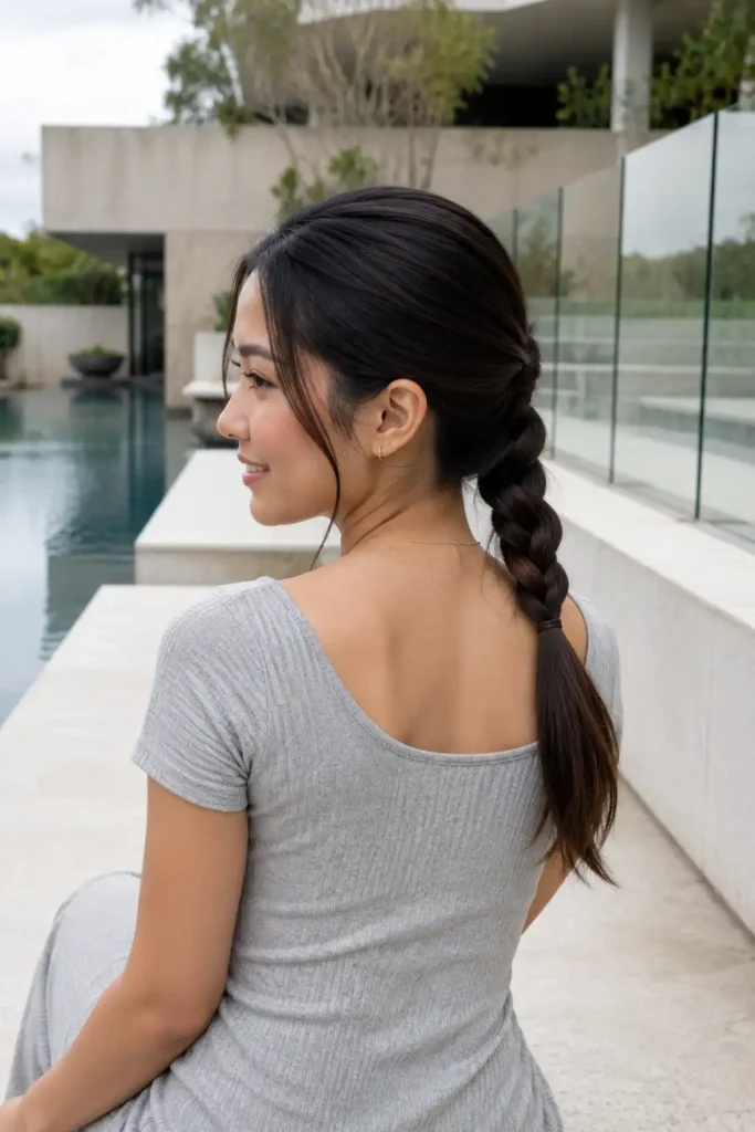 Braided Low Ponytail