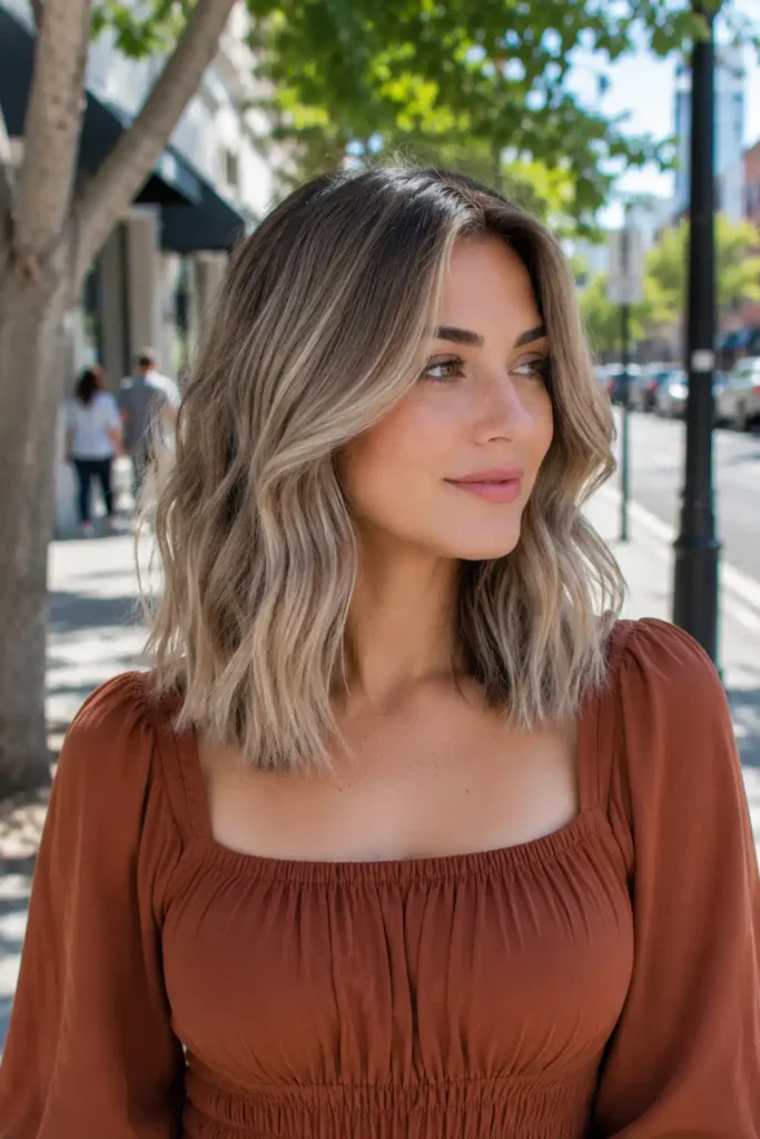 Ash Beige Blonde Lob