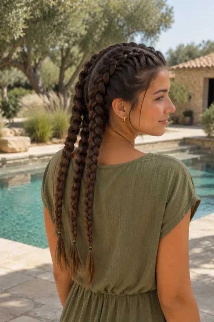 Triple French Braids