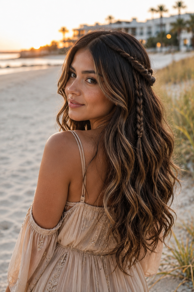 Boho Mermaid Waves with Braided Accents
