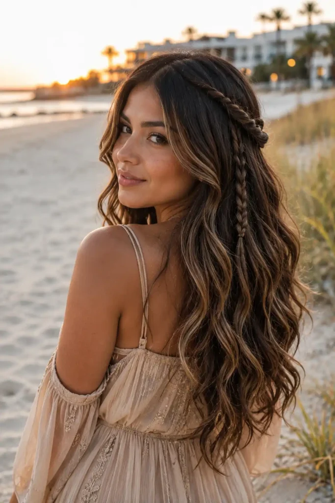 Boho Mermaid Waves with Braided Accents