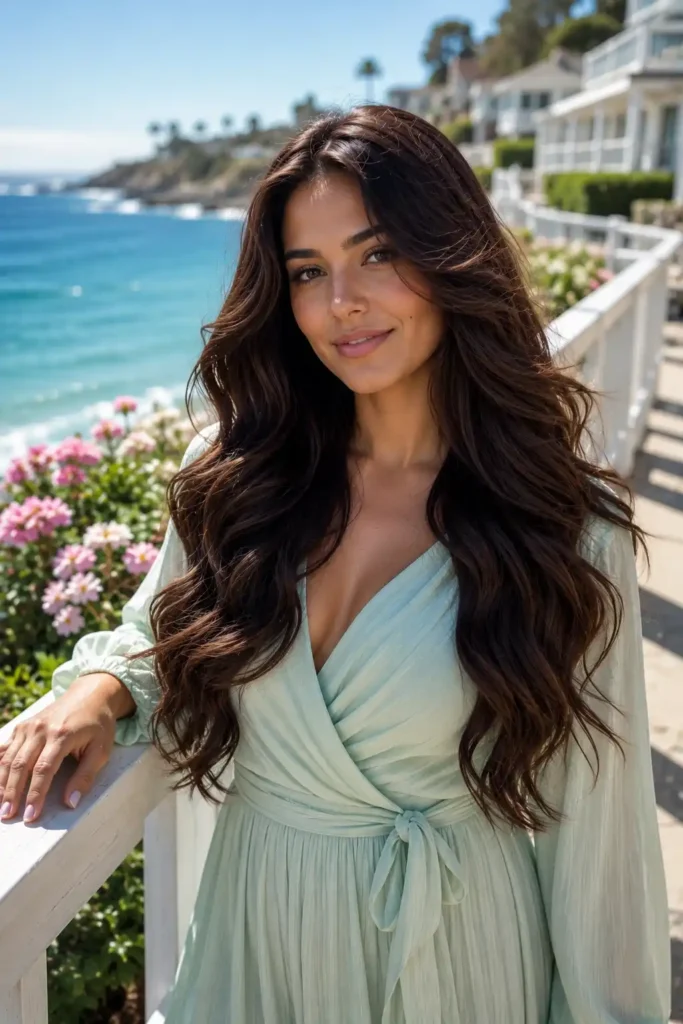 Mermaid Waves with Rich Brunette Shine