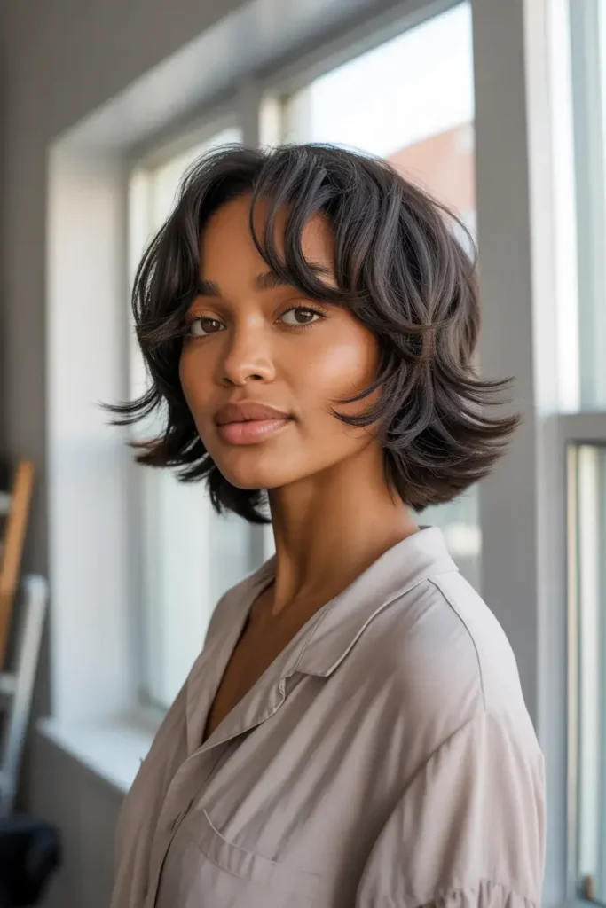 Short Shag with Face-Framing Layers