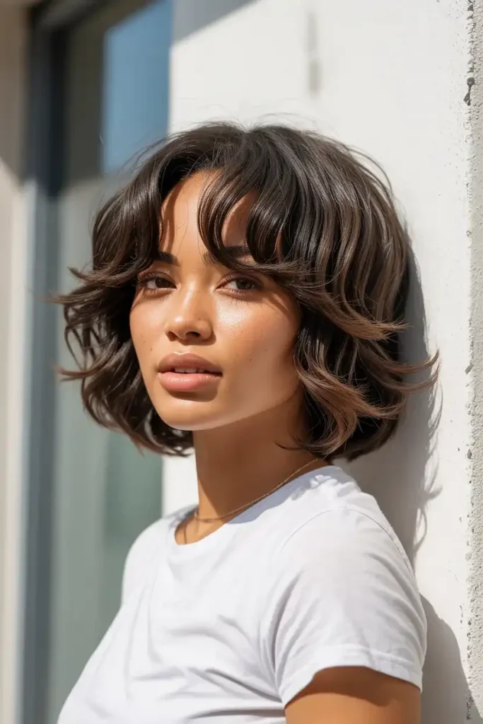 Short Shag with Natural Volume