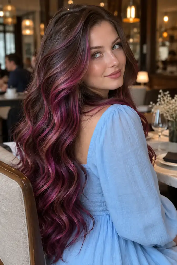 Magenta Calico on Long Waves