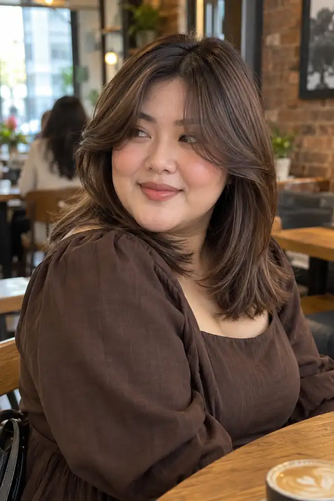 Curtain Bangs With Medium-Length Hair