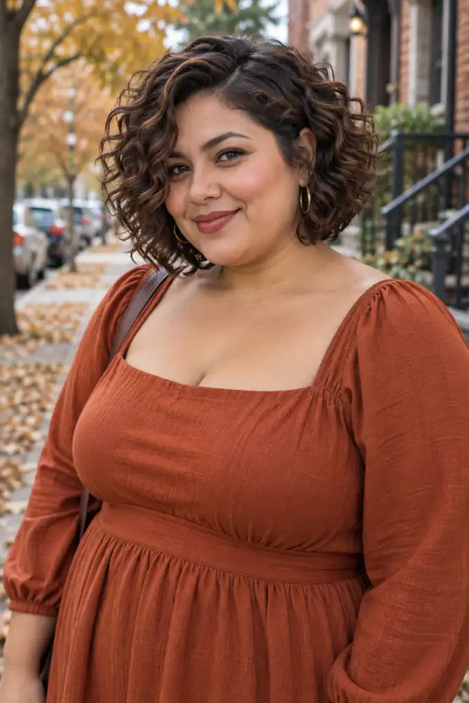 Chin-Length Curly Bob