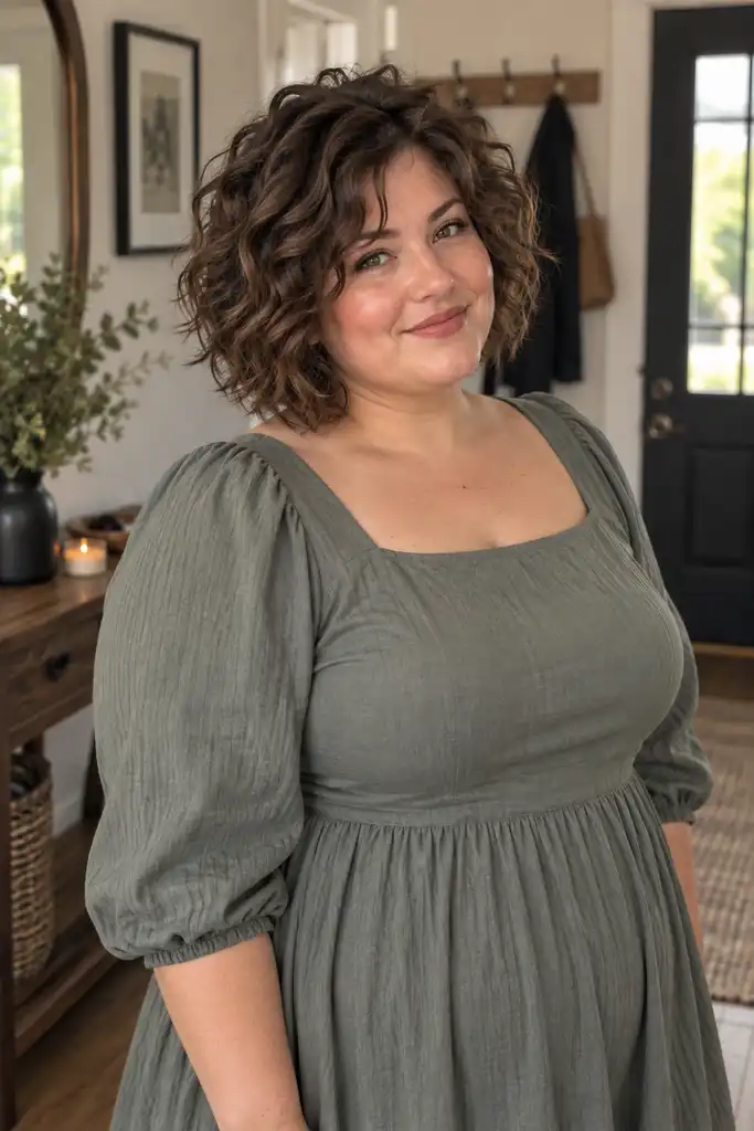 Curly Shaggy Bob