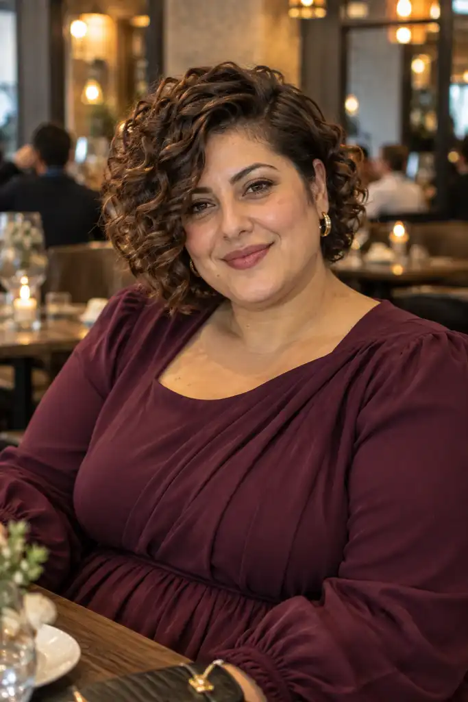 Side-Parted Short Curls