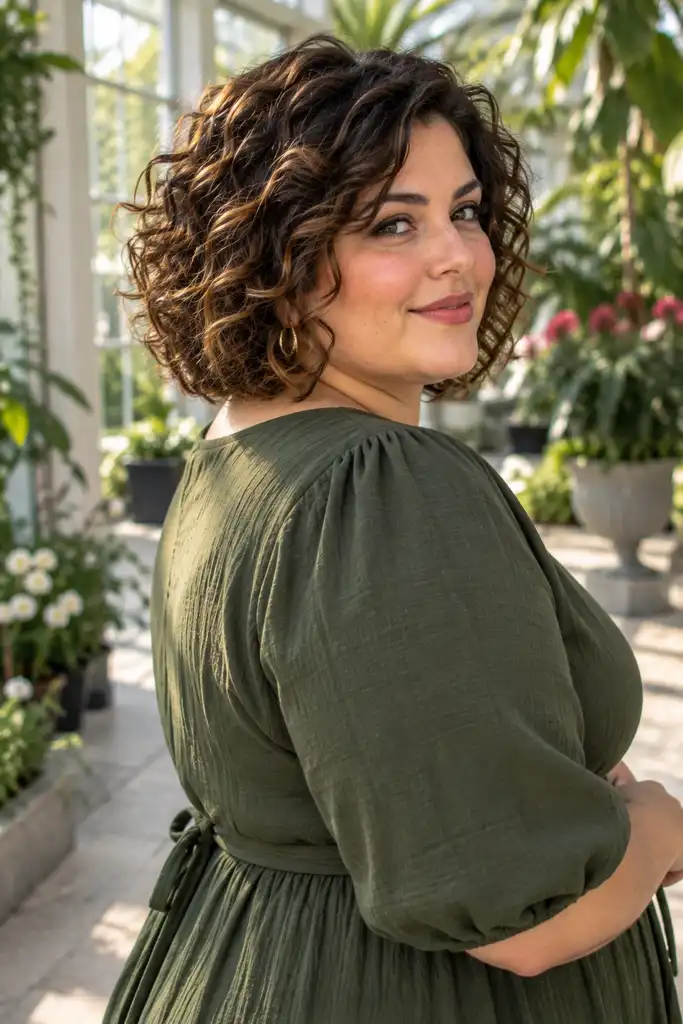 Short Curly Lob