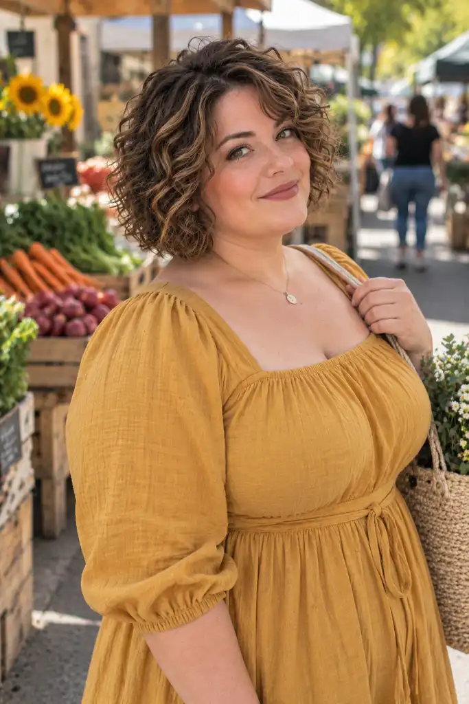 Curly Bob With Face-Framing Layers