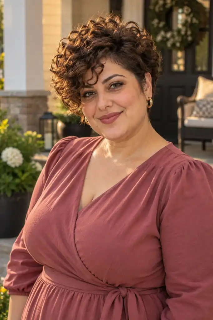 Voluminous Curly Pixie