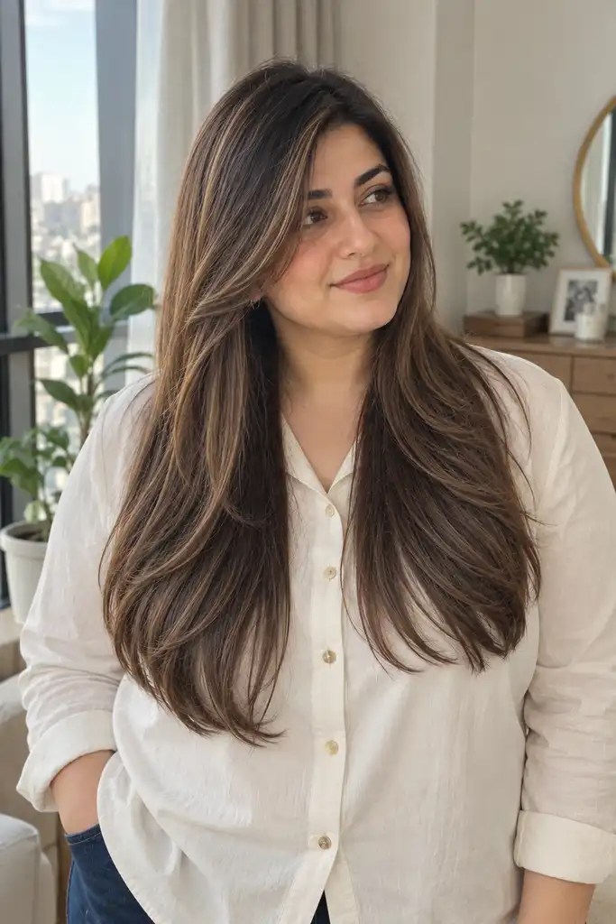 Long Layers for Naturally Straight Hair