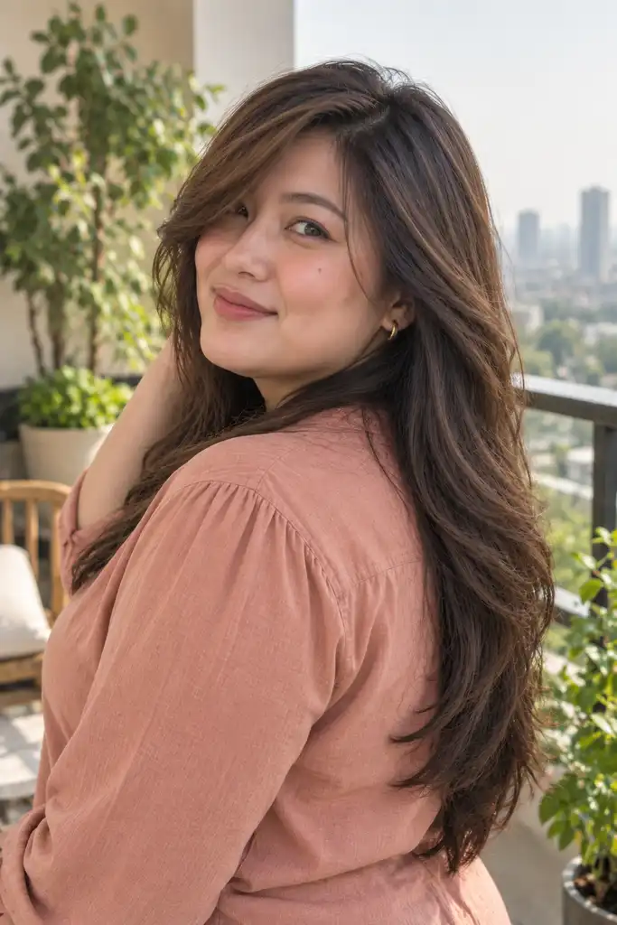 Long Layers With Long Side Bangs
