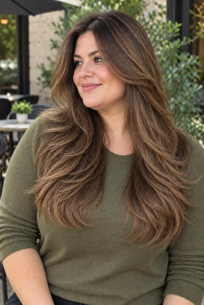 Long Layered Hair With Feathered Ends