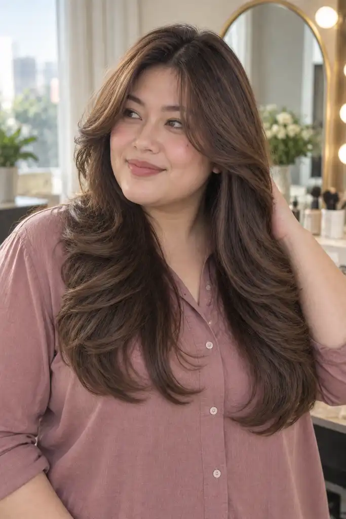 Long Layers With a Polished Blowout Finish