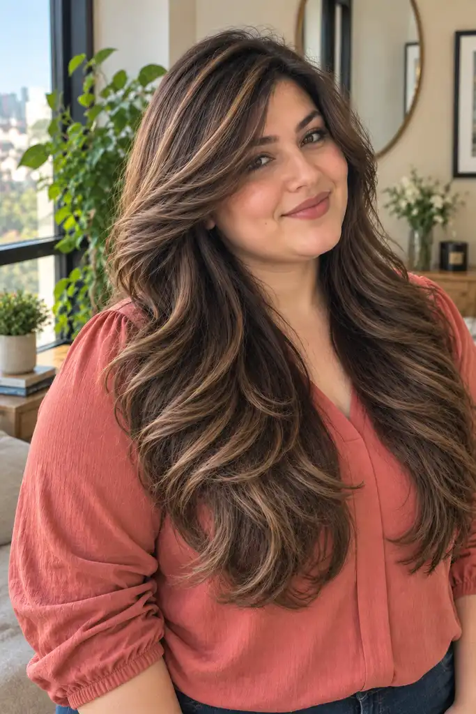 Soft Layered Waves for a Chubby Face