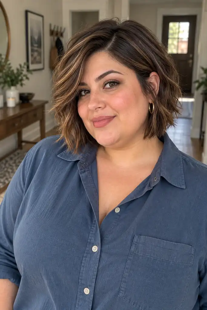 Choppy Bob With Side Part