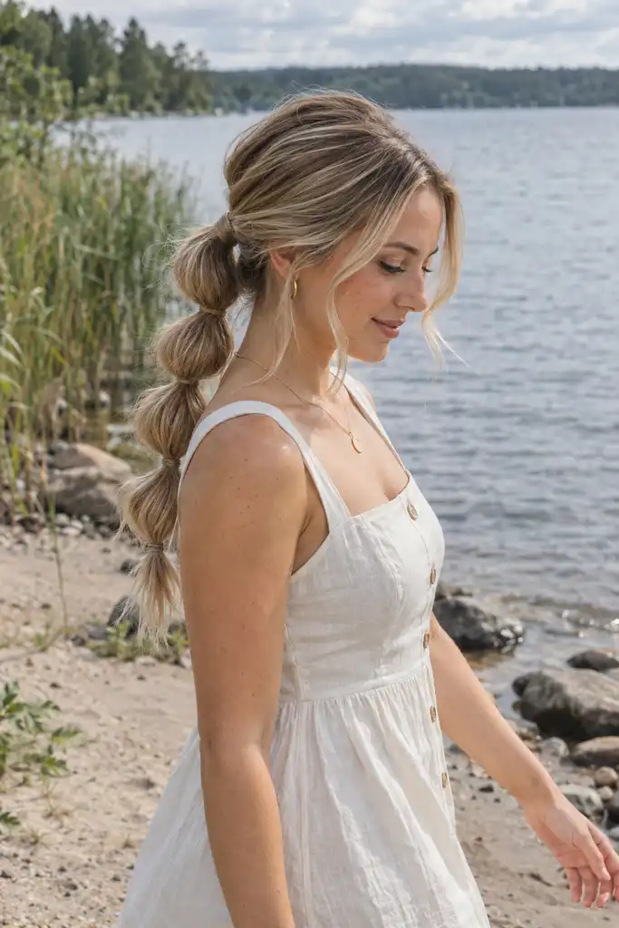Low Bubble Ponytail