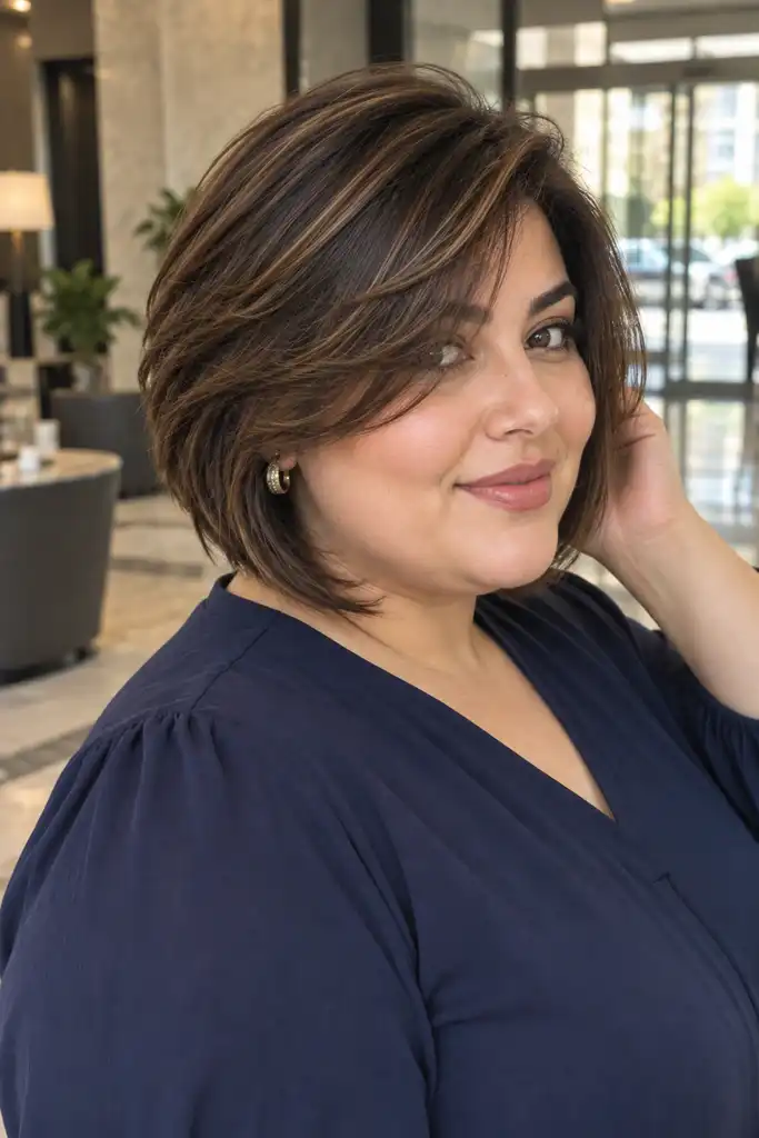 Side-Swept Layered Bob