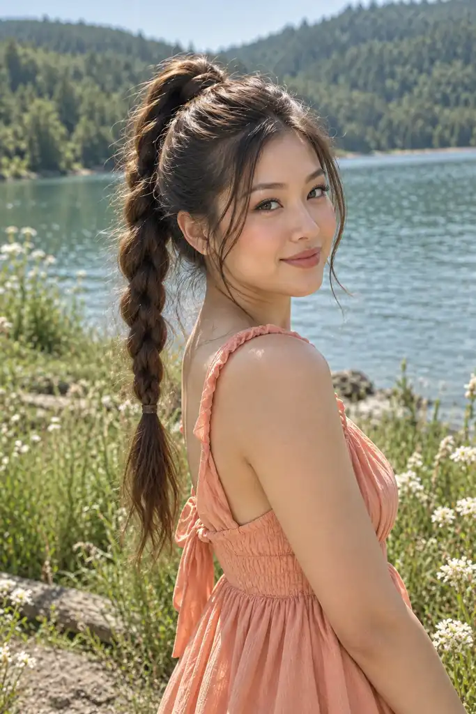 Braided High Ponytail