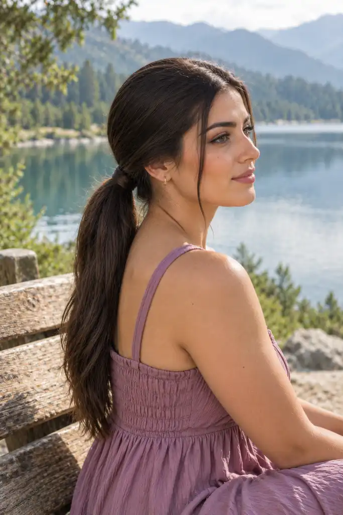 Sleek Low Ponytail