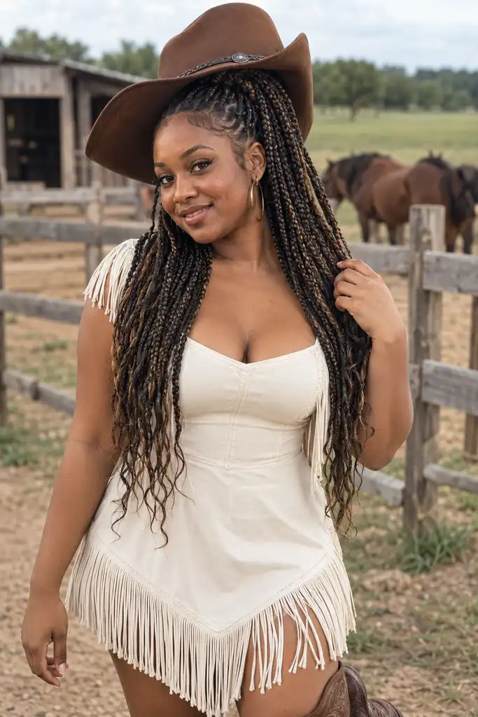 Half-Up Braided Ponytail