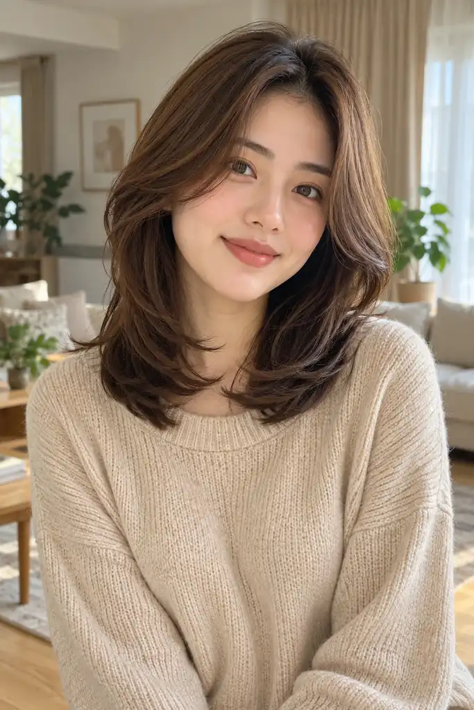 Medium Korean Layered Hair