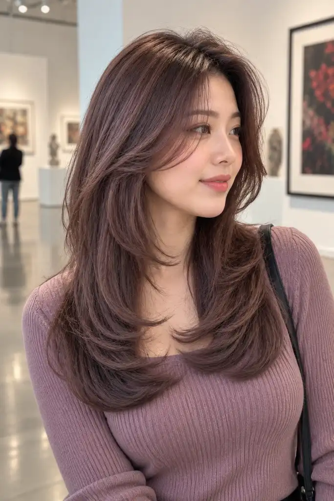 Soft C-Curl Layered Haircut