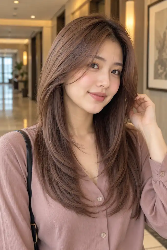 Straight Hair Korean Layers