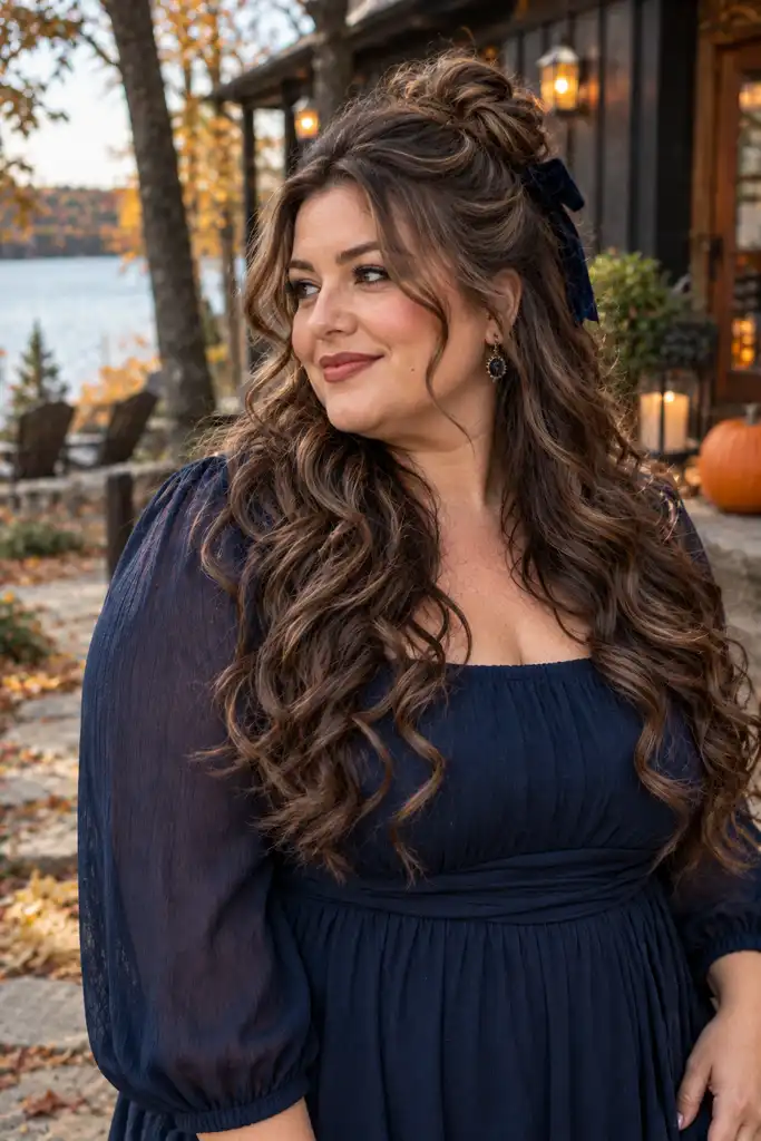 Half-Up Half-Down Halloween Curls