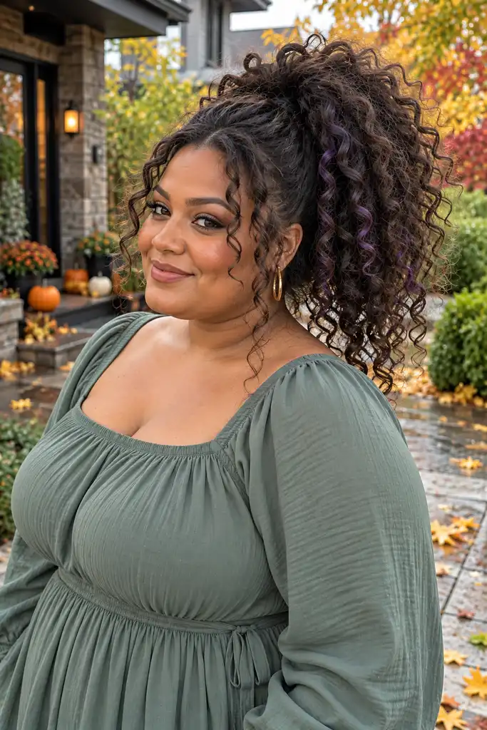 Voluminous Curly Ponytail