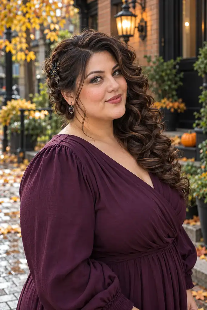 Sculpted Side-Swept Curls