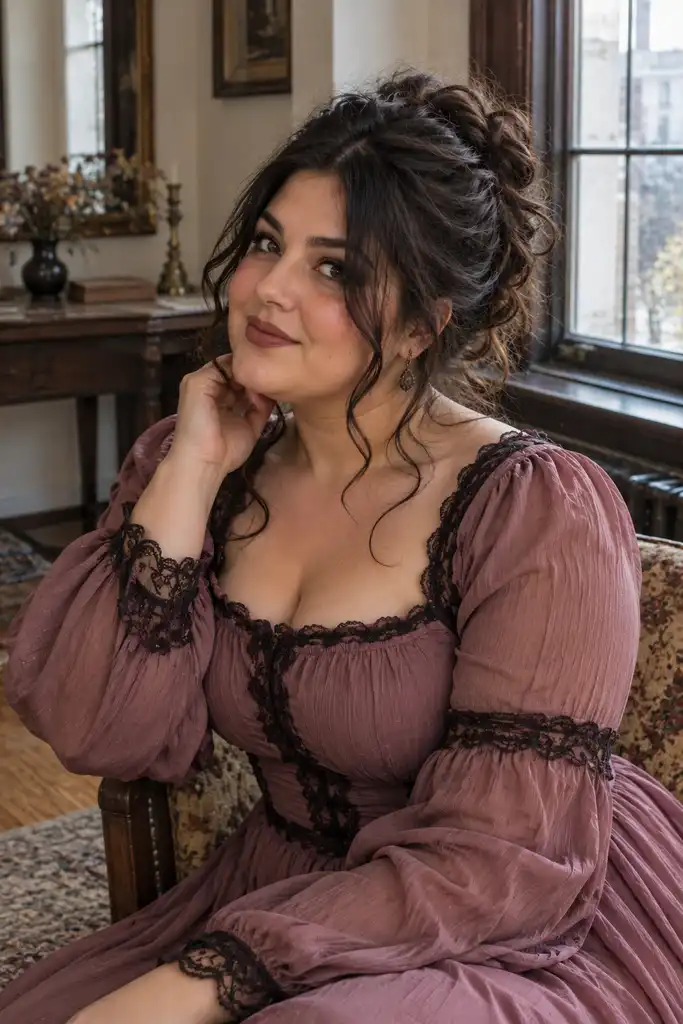 Gothic Updo With Face-Framing Pieces